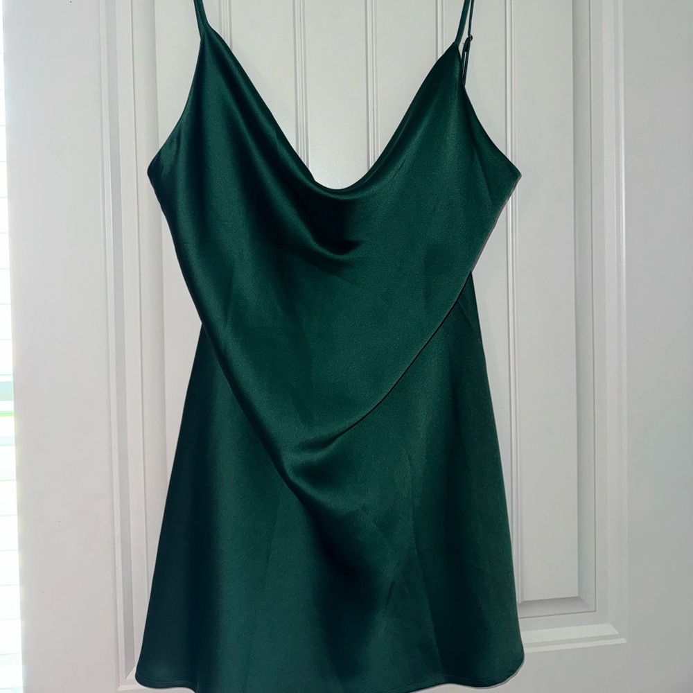 Elegant Green Slip Dress